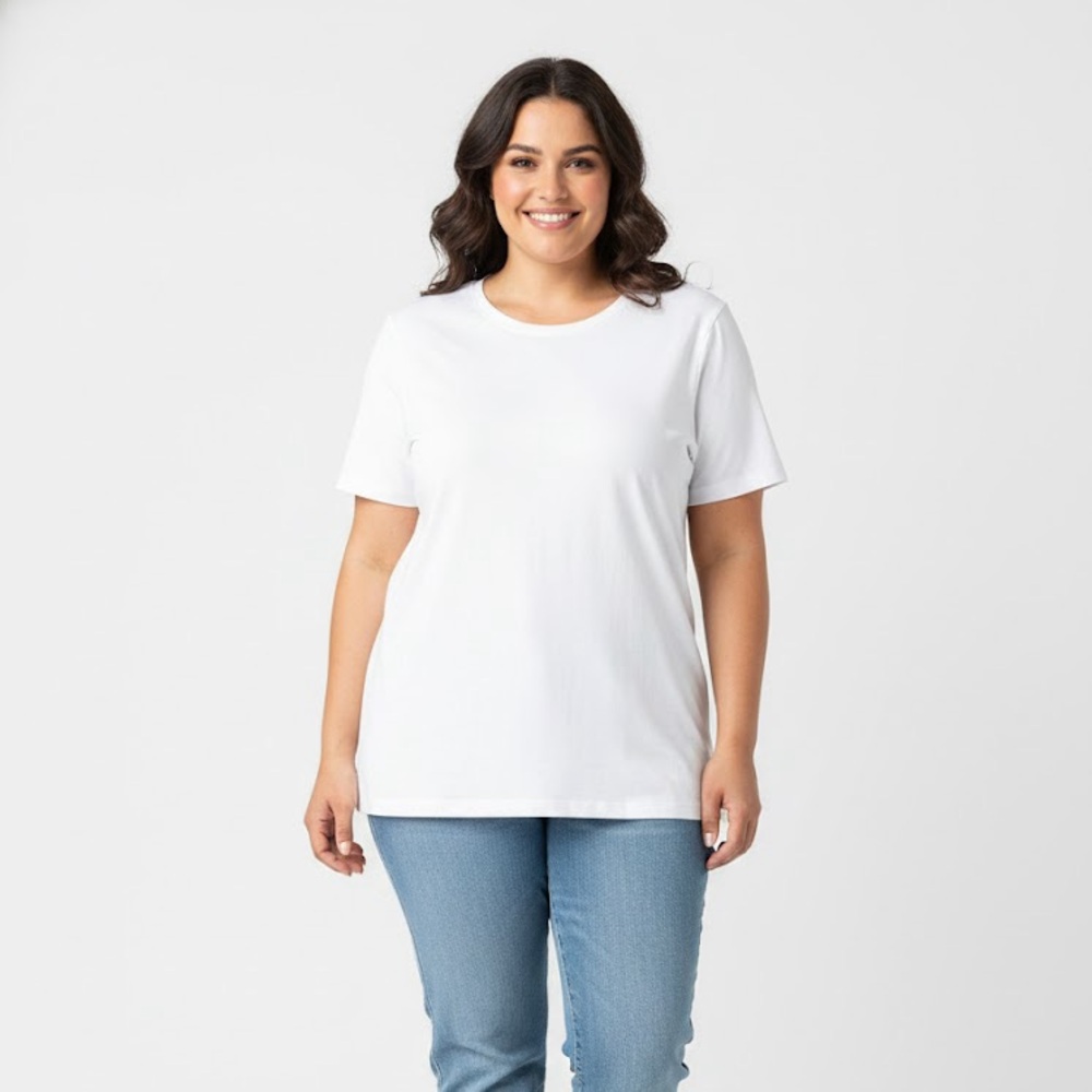 St. John's Bay Classic White Crew Neck Tee